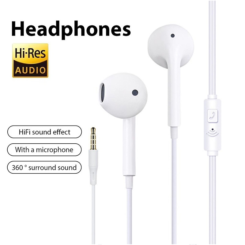 Running Gear Headphones - Écouteurs filaires 3,5 mm avec micro,