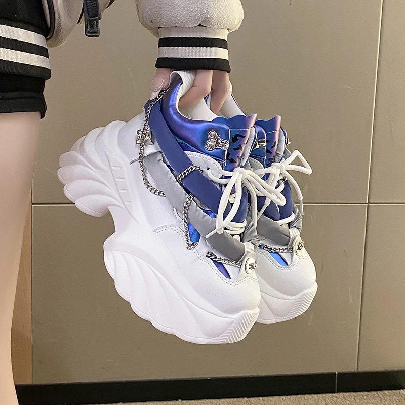 Running Gear Shoes - Baskets compensées Kawaii pour femmes, chaussures