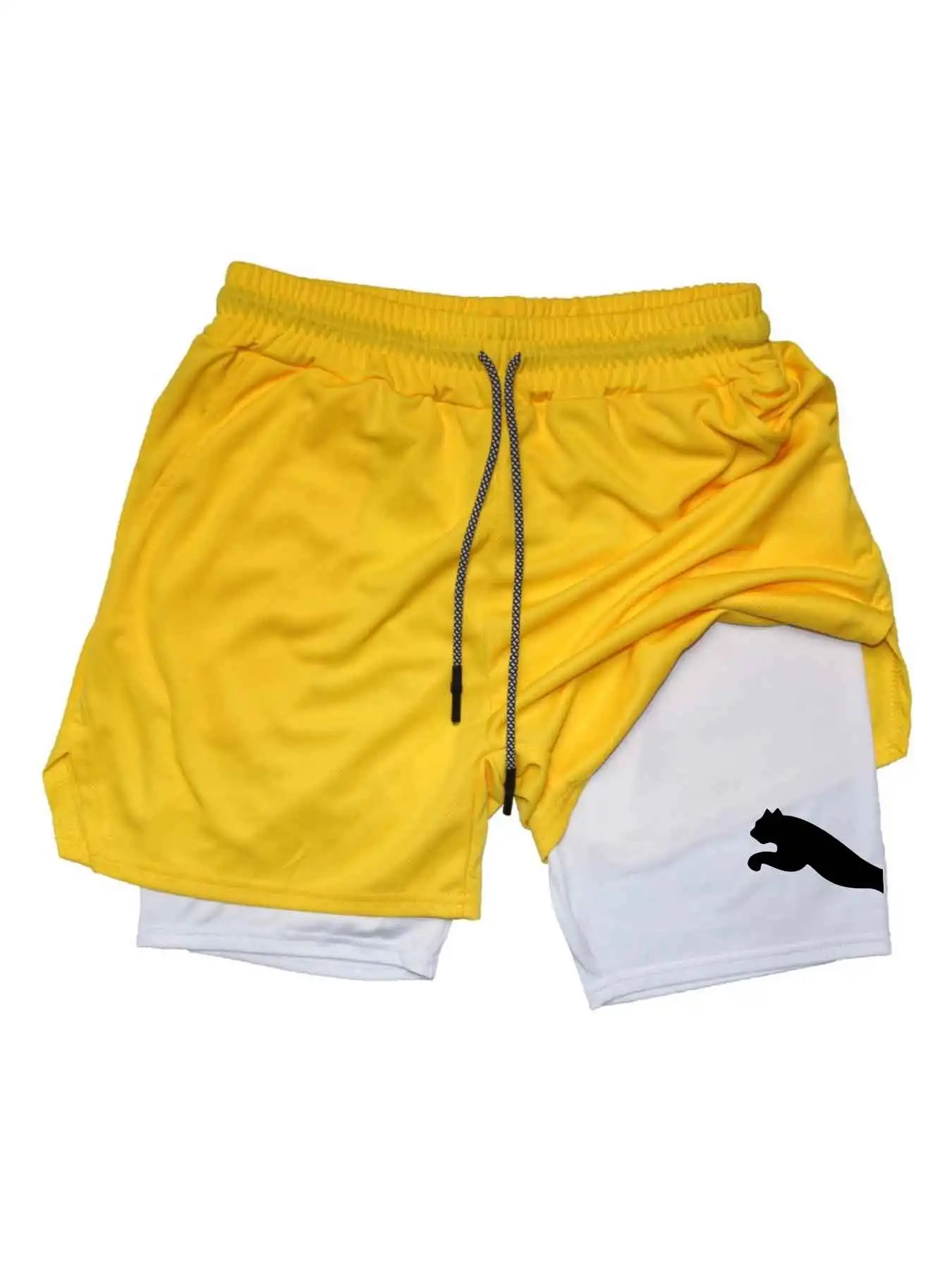 Shorts de sport imprimés 2-en- - Running Gear For Men avis et prix