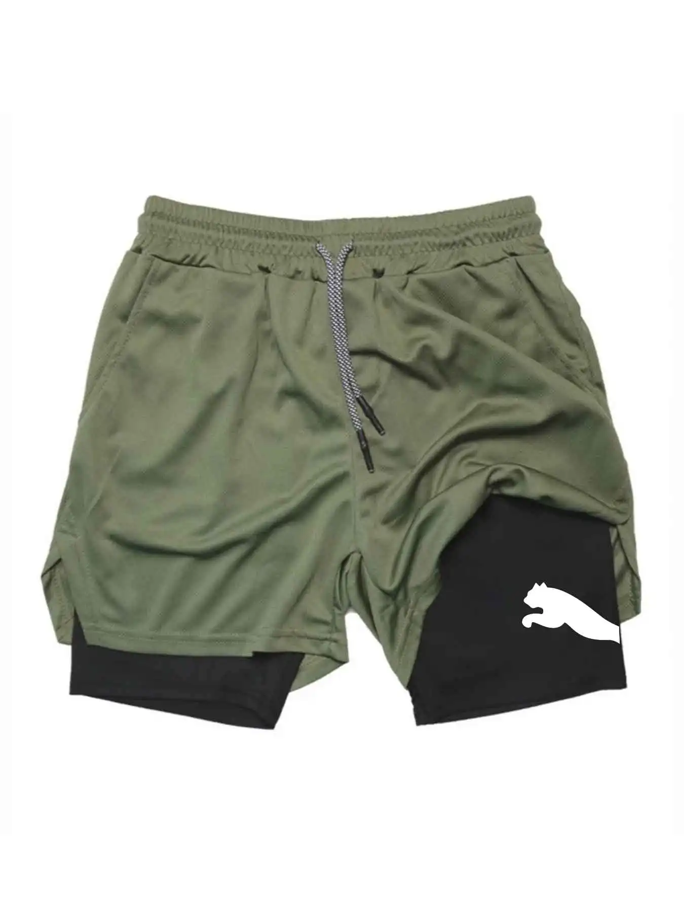 Shorts de sport imprimés 2-en- - Running Gear For Men avis et prix